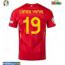 Spanien Lamine Yamal #19 Heimtrikot EM 2024 Kurzarm